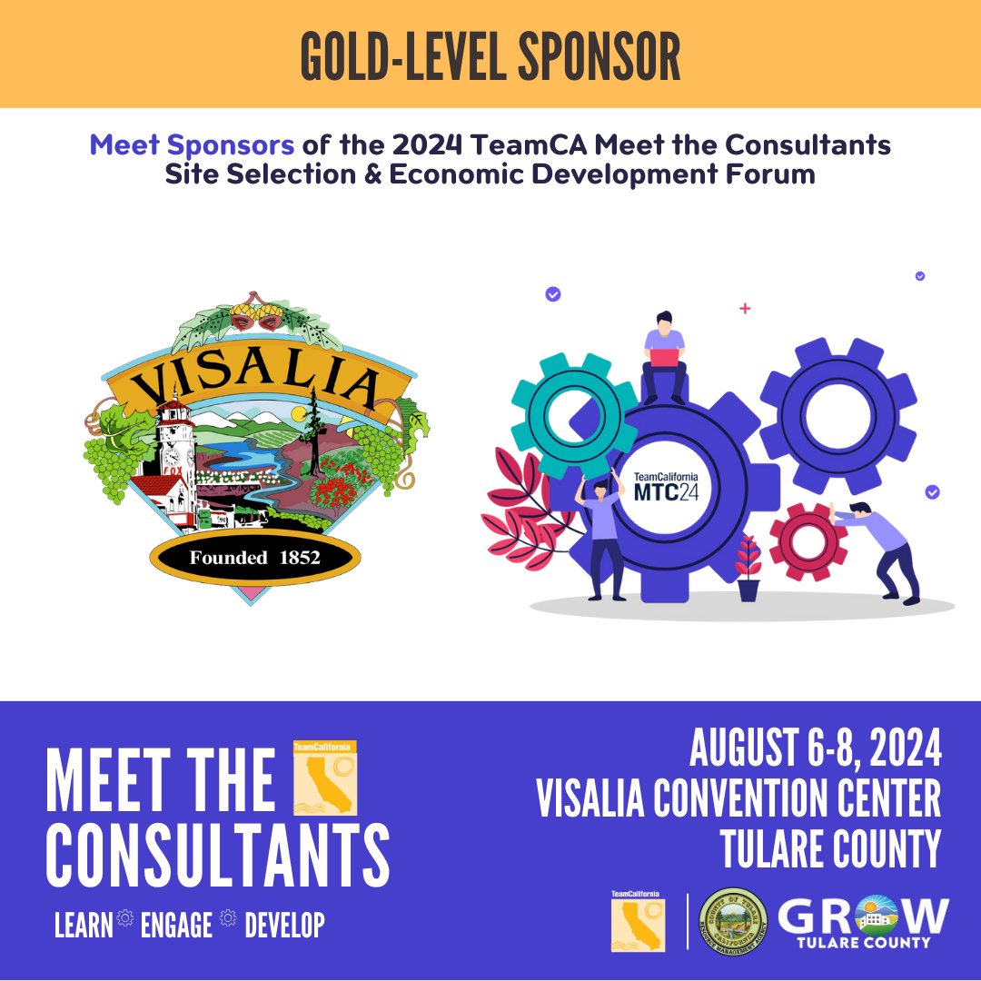 TeamCA_EDC's tweet photo. A huge thank you to one of our Gold Sponsors, The City of Visalia!

Your support is invaluable in making MTC 2024 a success, and we look forward to visiting your beautiful city for the forum! #MTC2024 #TeamCalifornia #GoldSponsor https://t.co/rX86J1UQfG