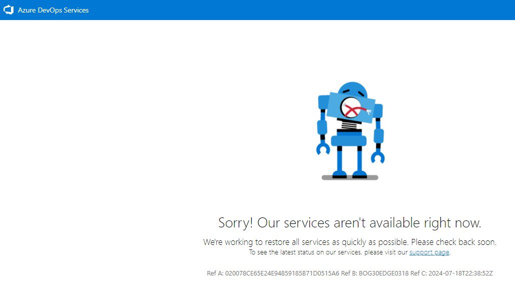 m13_biker's tweet photo. @AzureDevOps @AzureSupport  Seems ADO is completely down https://t.co/5yYgPlAfKL