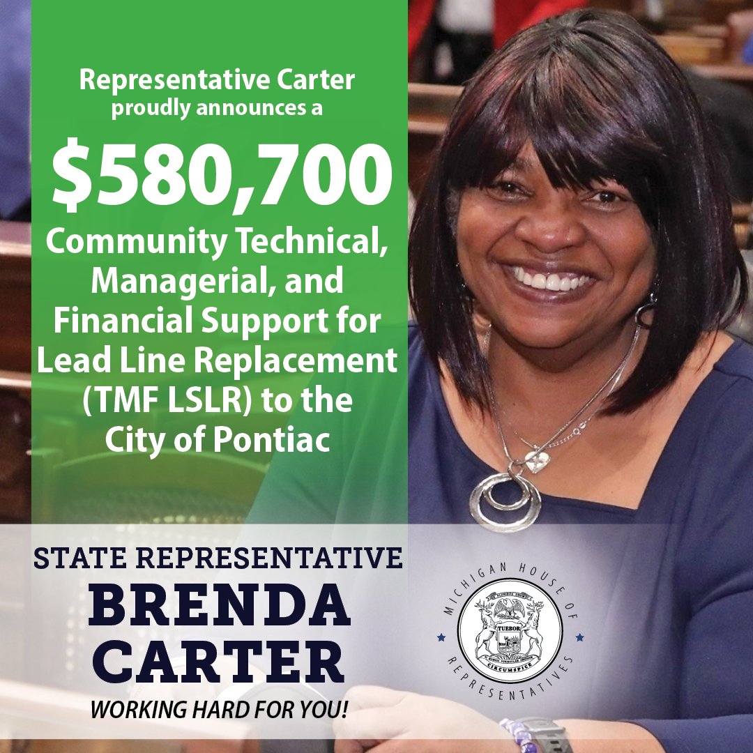 I'm thrilled to announce my successful efforts in securing crucial funding to support the replacement of lead lines in the City of Pontiac. Guaranteeing every Michigander access to safe, clean water is not just a goal but a commitment we're turning into reality.