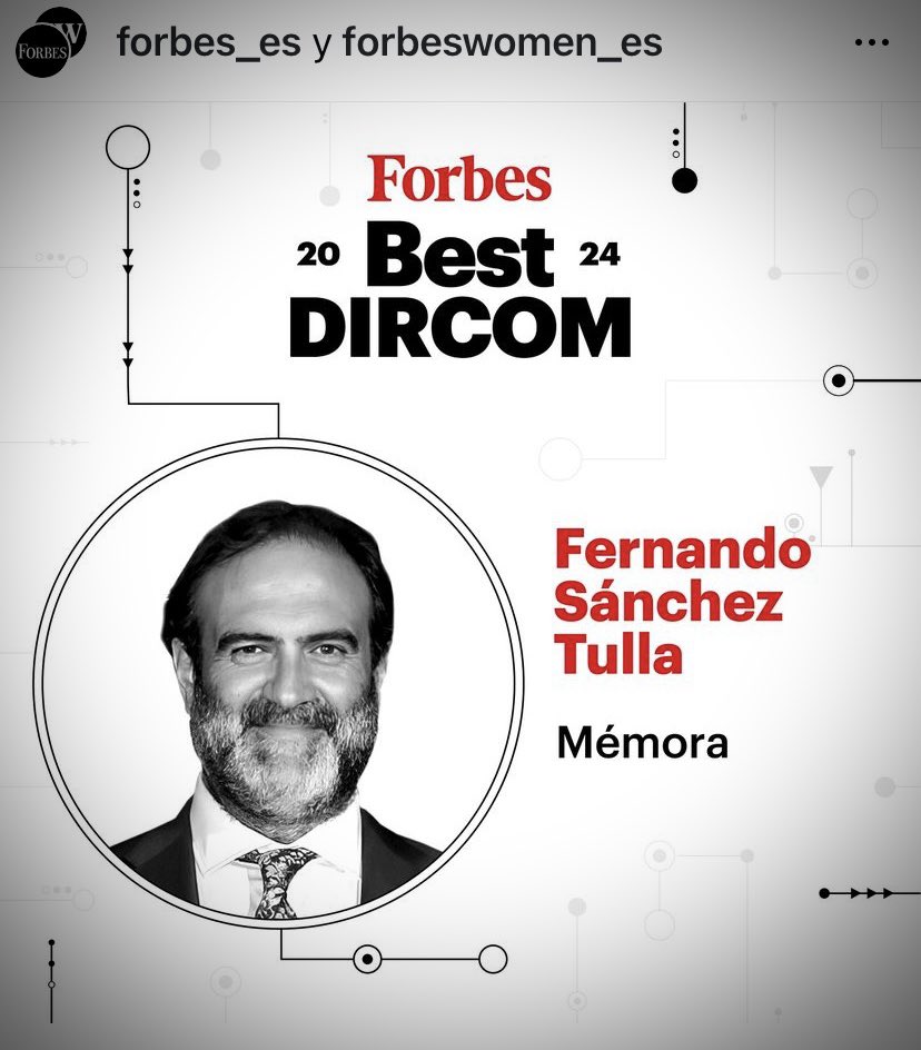 Quiero expresar mi más sincero agradecimiento por este prestigioso reconocimiento de Forbes 🏆. En el equipo de Comunicación de <a href="/GrupoMemora/">Mémora & Fundación Mémora</a> trabajamos firmemente para lograr los mejores resultados ✨, y este galardón es un testimonio de la dedicación y la pasión aplicadas 💪.