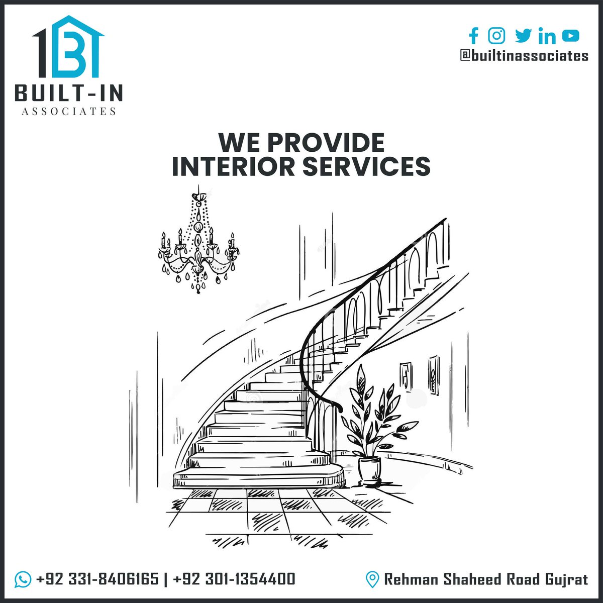 builtinass's tweet image. Discover the essence of sophistication with Built-in Associates' interior services! From sleek modern designs to timeless elegance, we redefine spaces with creativity and flair.
#BuiltInAssociates #RoadsAndPavements #LightSystem #GeneralElectricWorks #Electric #Telecommuni
