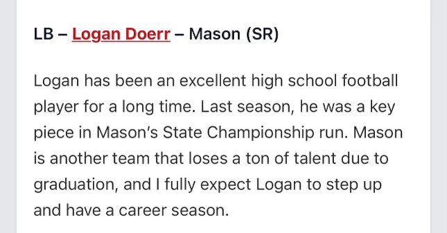 LoganDoerr4505's tweet photo. Thank you for the articles @PrepRedzoneMI ! https://t.co/pZI3IorhOM