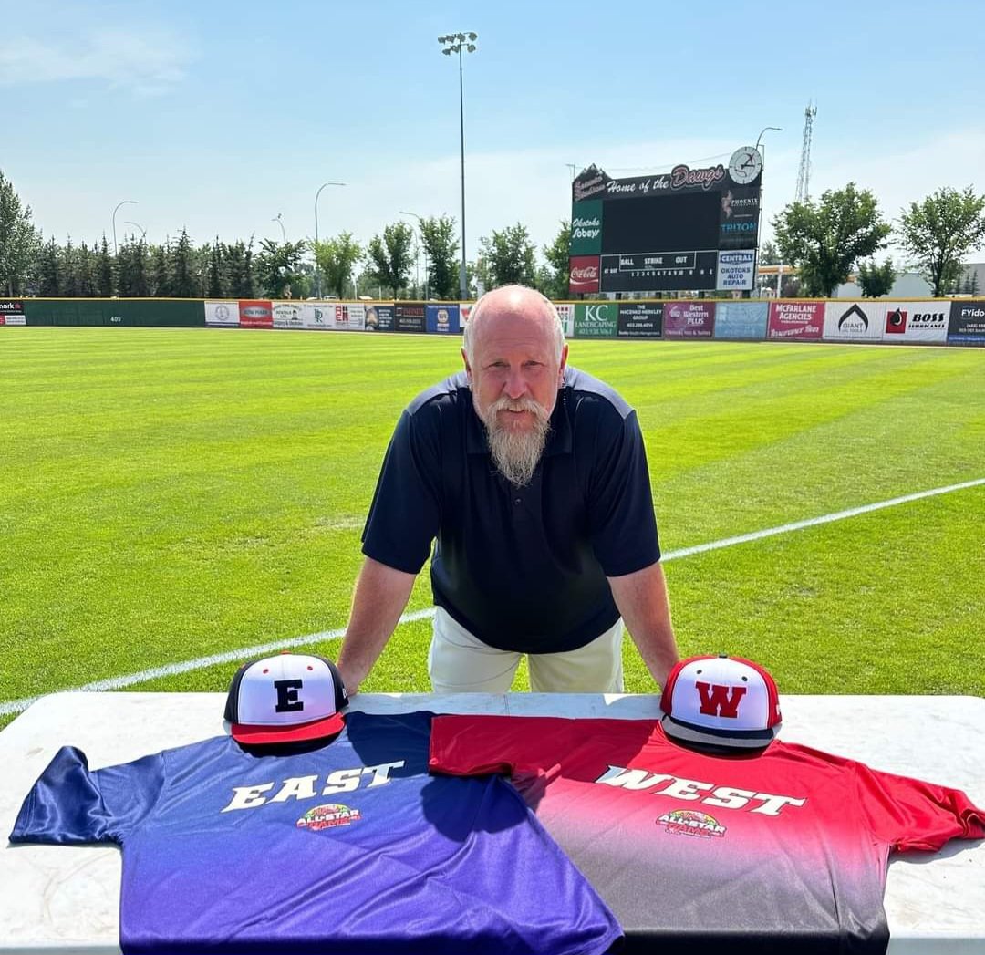 wcbleague's tweet photo. MLB legend Matt Stairs is ready for the 2024 #WCBL All-Star Game festivities ... and he's got the fresh gear to prove it! https://t.co/WpPg9B75n8