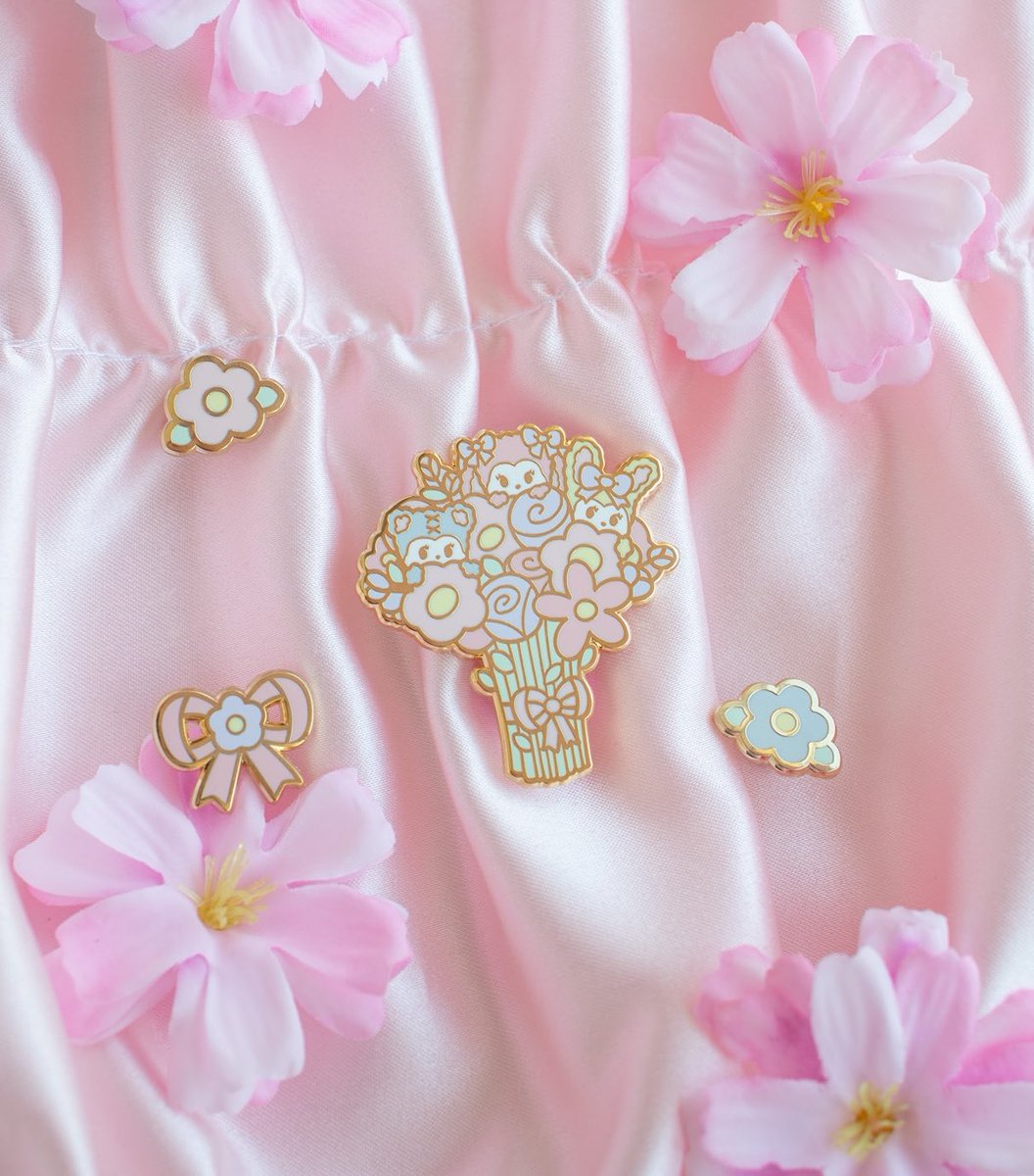 New Blossom enamel pins for the release tomorrow 🌸🌷🎀