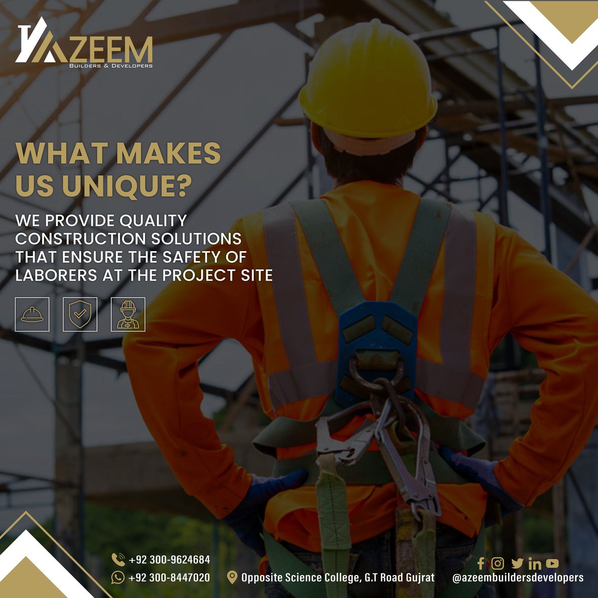 azeem_builders's tweet image. 𝐖𝐡𝐚𝐭 𝐌𝐚𝐤𝐞𝐬 𝐔𝐬 𝐔𝐧𝐢𝐪𝐮𝐞?

#AzeemBuilders #RoadsAndPavements #LightSystem #GeneralElectricWorks #Electric #TelecommunicationInstallation #Telecommunication #Constructions #Builders #CivilEngineering #SewerageSystem #CarpetRoads #Buildings #DreamHome #Concrete