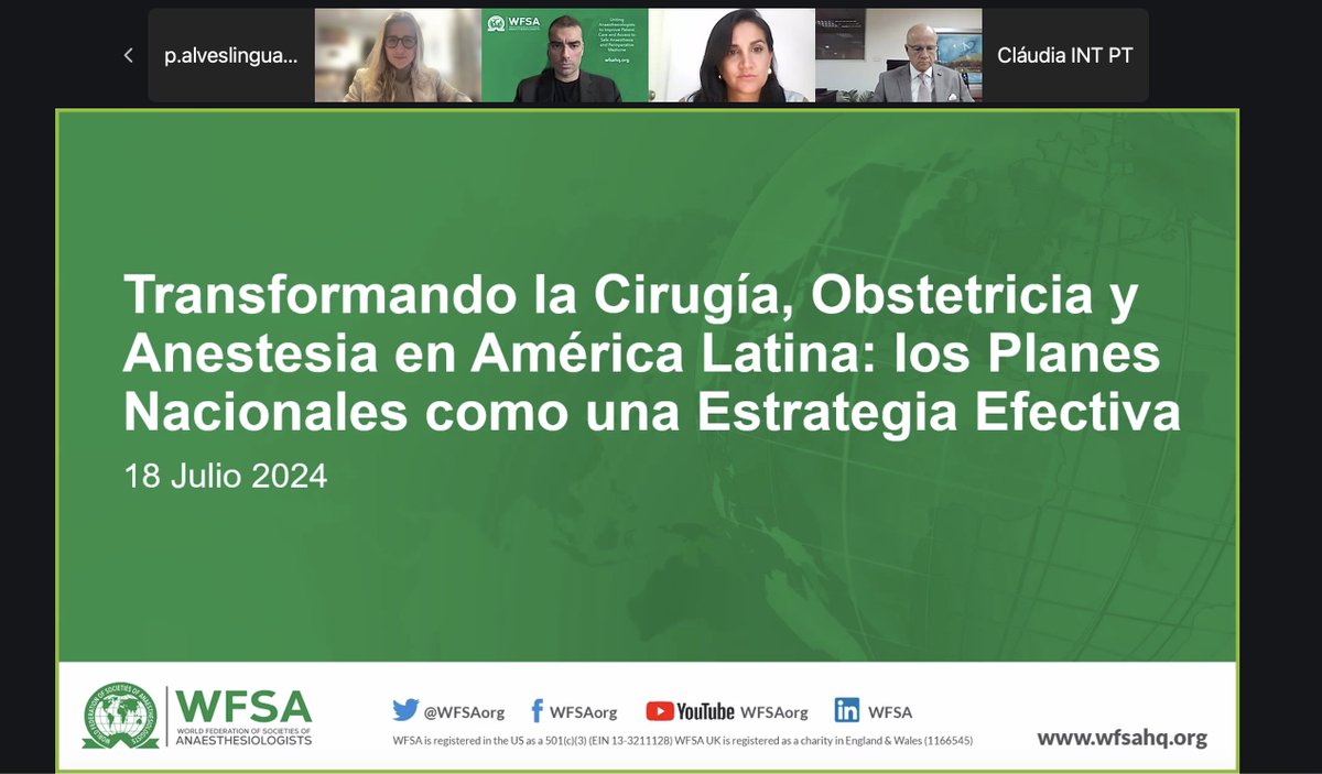 ayla_gerk's tweet photo. Empezando ahora el webinar: "Transformando la Cirugía, Obstetricia y Anestesia en América Latina: NSOAPs como una Estrategia Efectiva"

Link: https://t.co/xolUz4iMQO 

#SaludLatam #NSOAPs @wfsaorg https://t.co/QJ68KckT4L