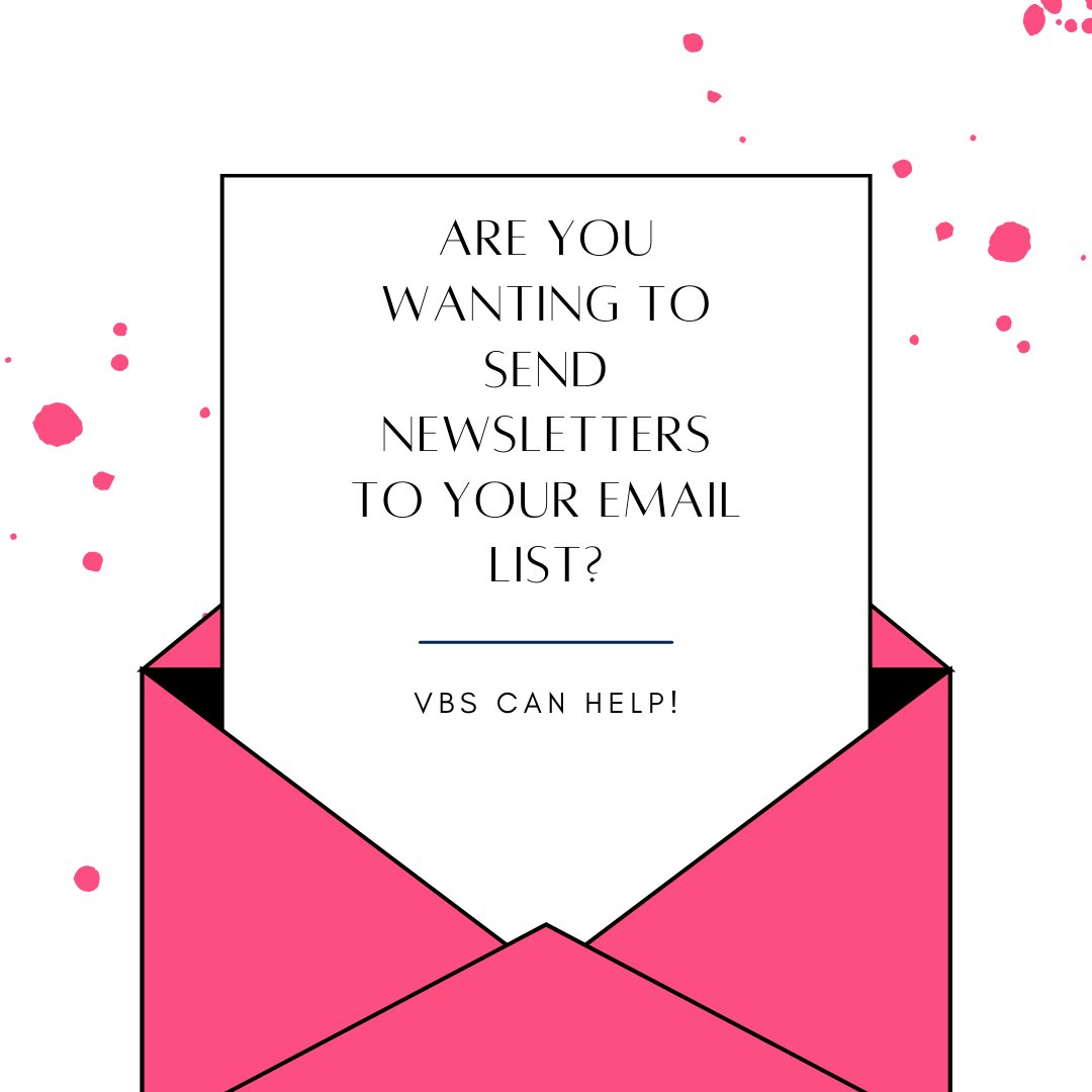 vbsvirtual's tweet photo. Struggling with sending out newsletters to your email lists? Let VBS lend a hand! #NewsletterHelp #EmailMarketing https://t.co/3XT2Xj8yyP