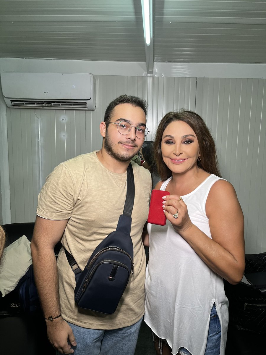 With my one and only Iconic Diva, my best Idol since childhood. Elissa Thank you so much for this amazing concert and for the picture 🥹❤️ I Love you more than what could you expect <a href="/elissakh/">Elissa</a> 
#اليسا_اعياد_بيروت