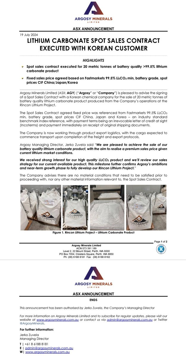Argosy Minerals Ltd tweet media