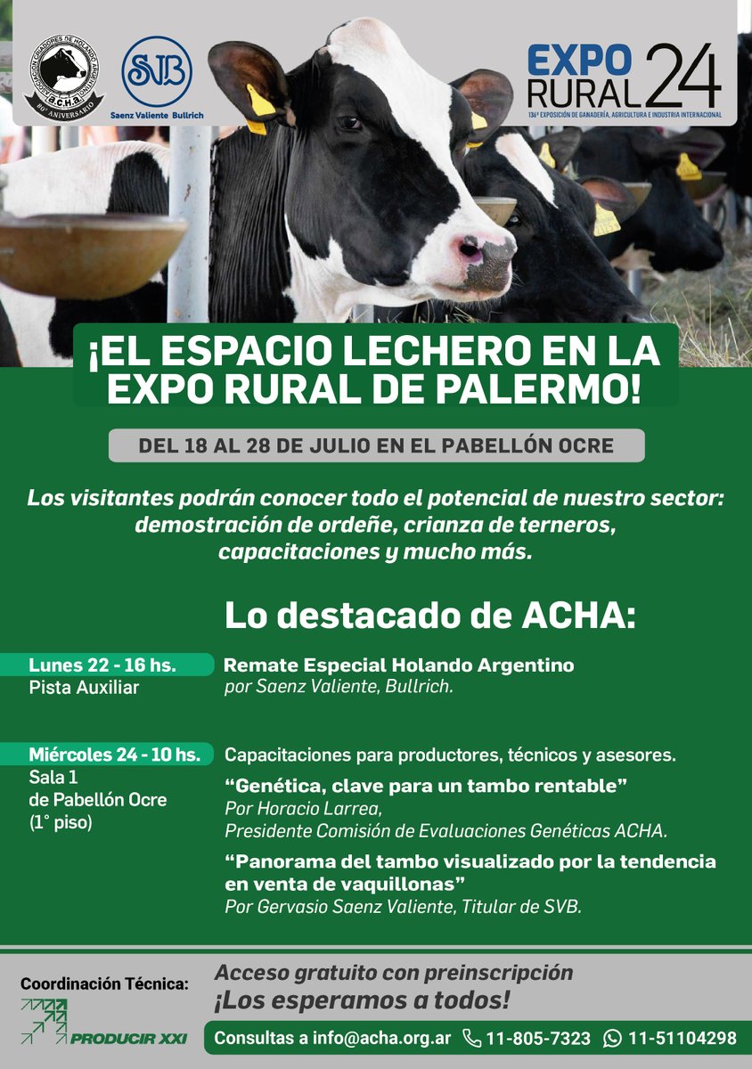 En la Rural de Palermo 2024, con toda la información sobre la exposión y remates de las razas lecheras. #lecheria #leche #Palermo2024 #Palermo #Rural2024 #Rural24 #ExposcionRural