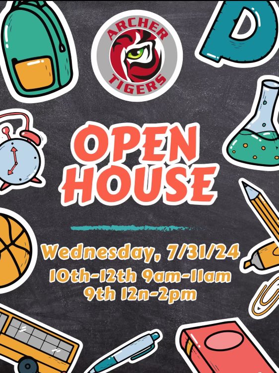 Join us on July 31st for Open House! We can’t wait to see our Tigers!! #Tigerpride #AHS_vibes #Openhouse2024