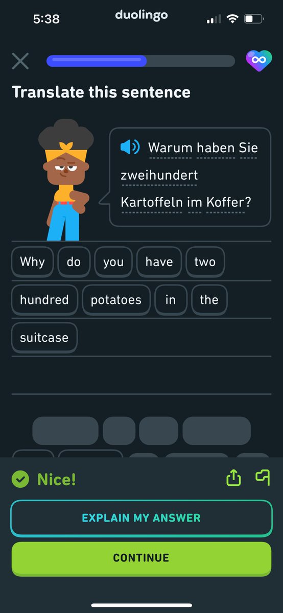 404Sinestra's tweet photo. That is the question
#Duolingo https://t.co/SDFC3AREtw