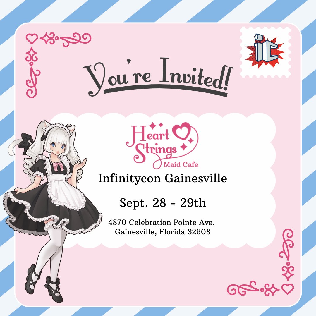 HeartstringsMC's tweet photo. A letter arrived for you Goshujinsama! 💌
It says.. "Did you have fun at Infinity Convention Tallahassee? Make sure you visit our next show at Infinitycon Gainesville! ~" 
We better get the mansion ready for your return, we can't wait to see you again! 🎀✨ https://t.co/XW9hkgZSBw