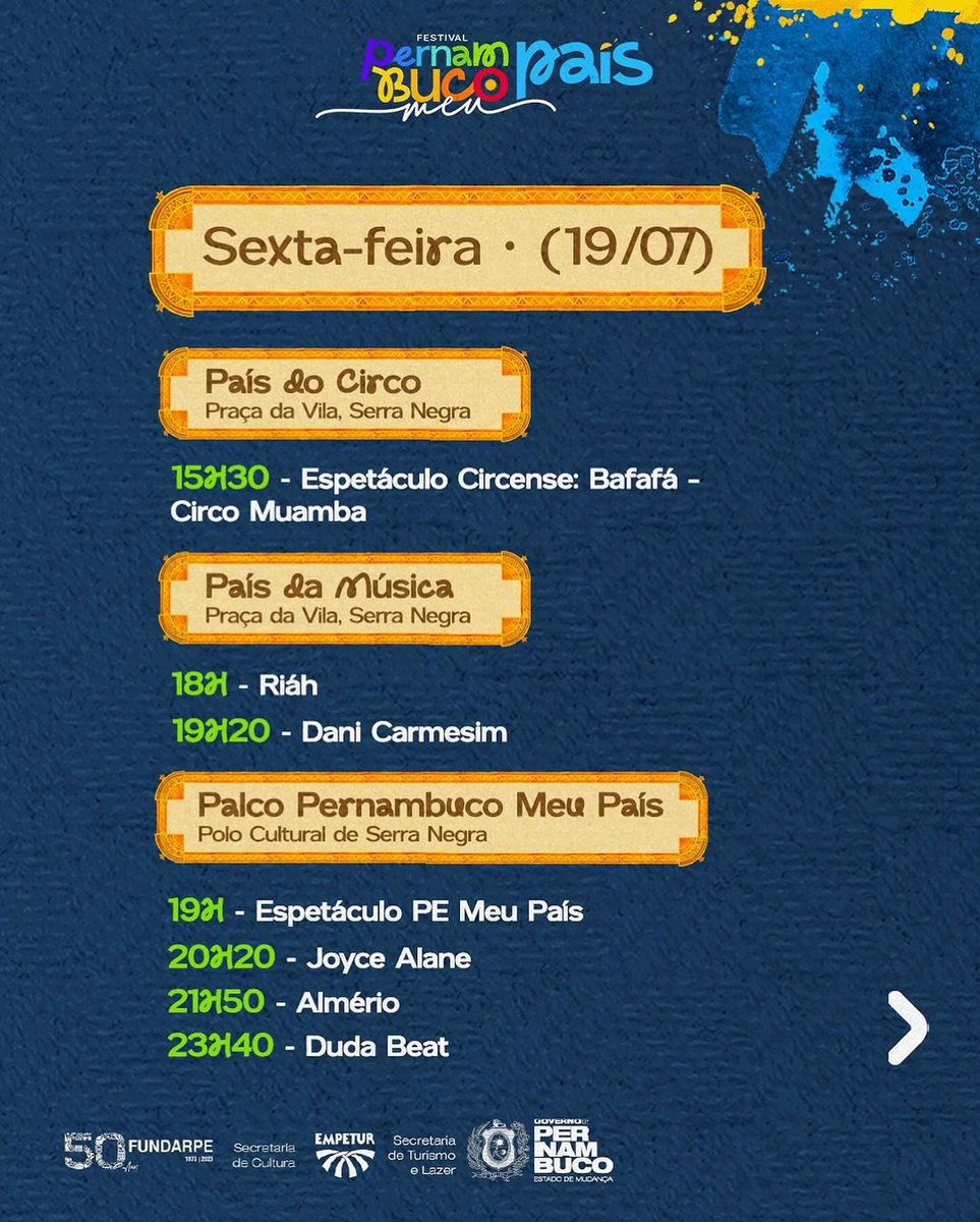 É amanhã, Serra Negra! Estaremos chegando na terra dos papangus pra esquentar a noite no Festival Pernambuco Meu País! Chega!!