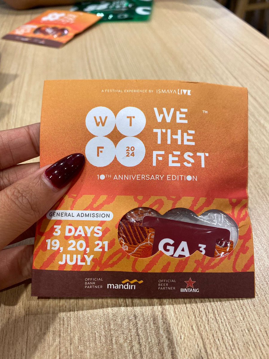 For sale tiker Wtf 3 days pass, DM for price yaaaah udah wristband tgl pake ajaa