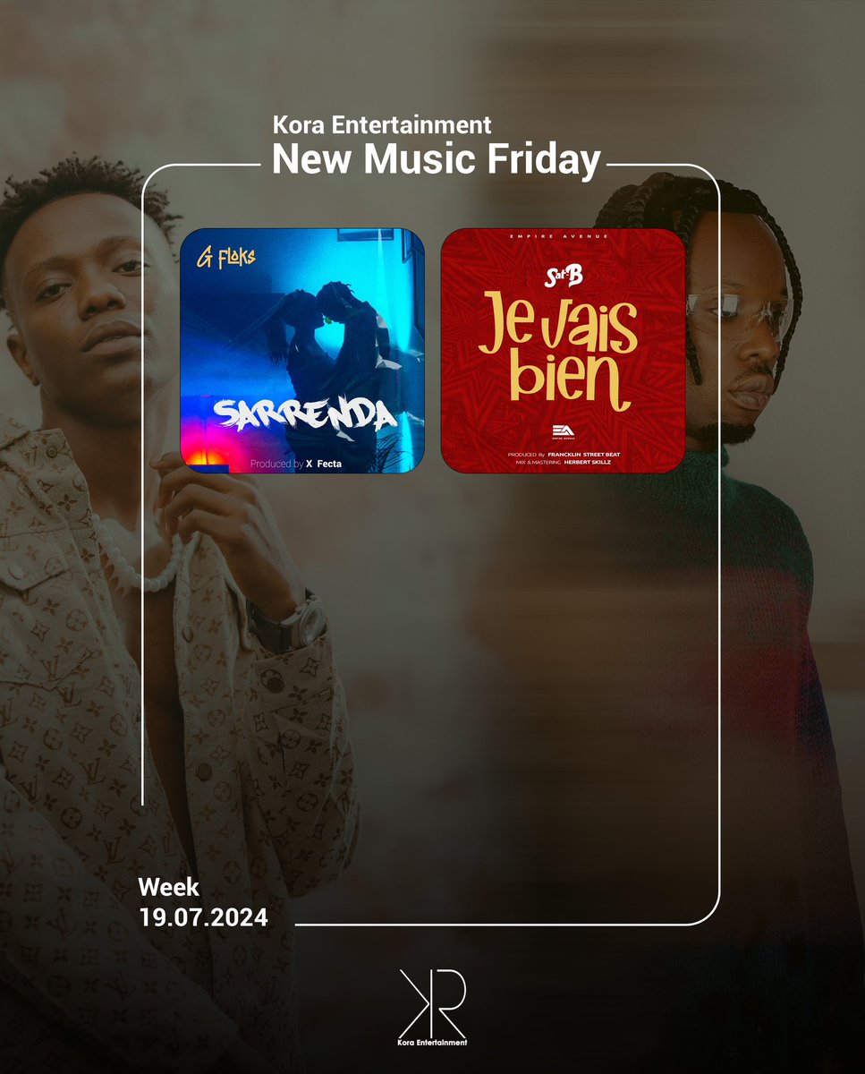 koraent's tweet photo. New Music Friday

@GFloksMusic - Sarrenda 🔥
Link: https://t.co/GiKllCBA8q

@satb257 - Je Vais Bien 🔥
Link: https://t.co/ZszgkewKvC

Cc: @Africori / @WMAfrica 

#NewMusicFriday #KoraEntertainment #Africori #WMG #Burundi https://t.co/5RNOJEtZS0