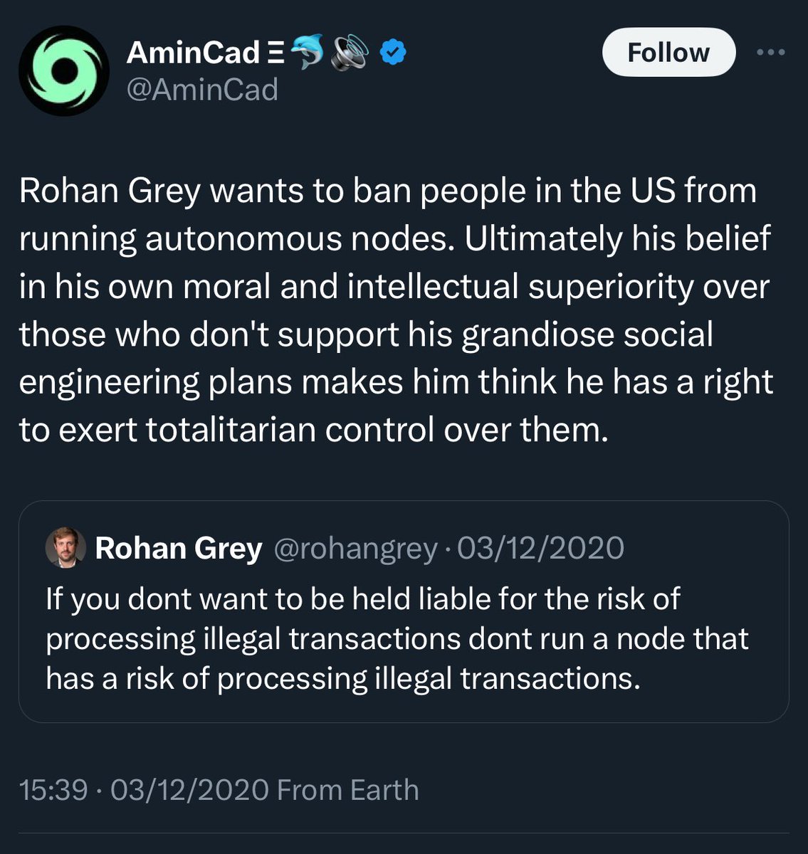 baselayerllc's tweet photo. @rohangrey @BennettTomlin Bro you’re the one mouthing off like a tyrant https://t.co/EBWaJJrtfj