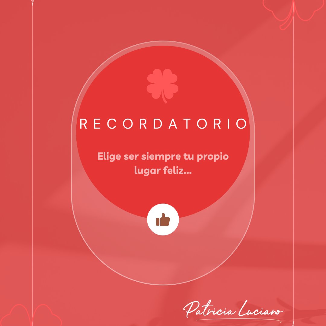 Puede que algunos lugares te hagan más feliz que otros... pero cuando tu lugar feliz eres tú mismo, nadie puede quitarte eso... #PatriciaLuciano
