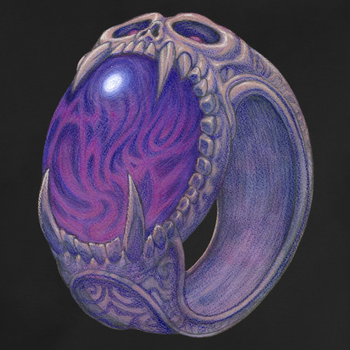 Shamfooo's tweet image. Ring of Repression 
Mixed media on Arches paper