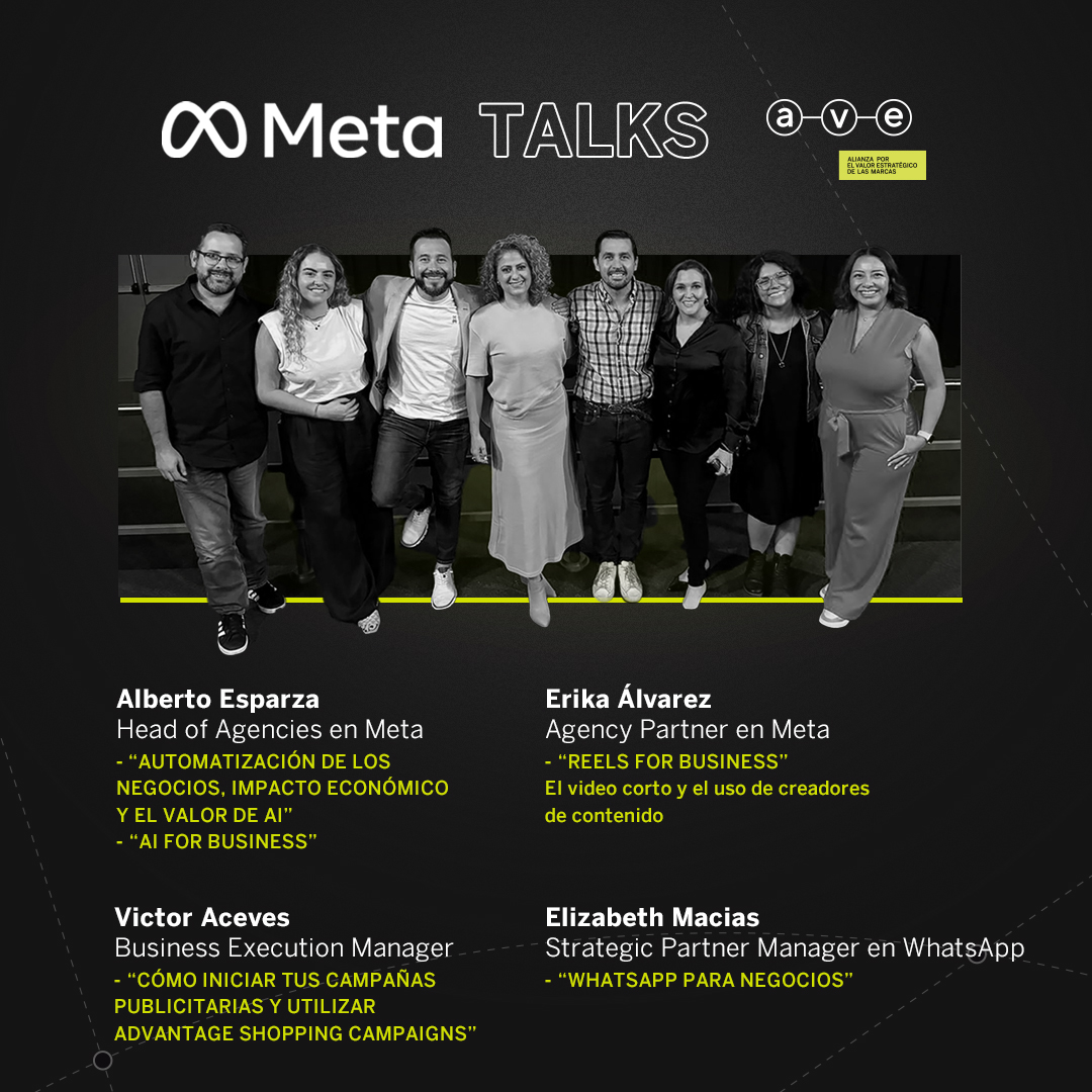 somos_ave's tweet image. Nuestro Presidente del #CapítuloOccidente, César Sánchez, lideró en un Guadalajara par de eventos donde destacados profesionales expusieron las últimas tendencias y tecnologías emergentes de Meta. Eventos que son oportunidades de aprendizaje, y crecimiento en el mercado digital.