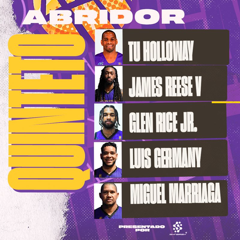 Nuestro quinteto abridor de esta noche #VamosBrillantes