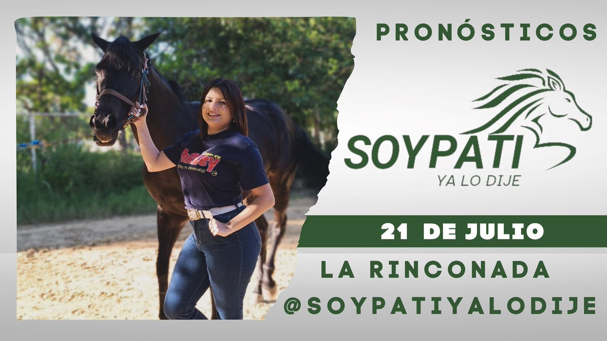 Soypatiyalodije's tweet photo. Programa de #entrevista y #pronosticos con #PatiRivas desde el #hipodromolarinconada 21 de Julio
Entrevista:
Franklin Puello JR.
Rafael Cartolano
Rafael Alemán JR.
Link ⬇️
https://t.co/UvnSjX6S7x https://t.co/lNZuw9qXkn