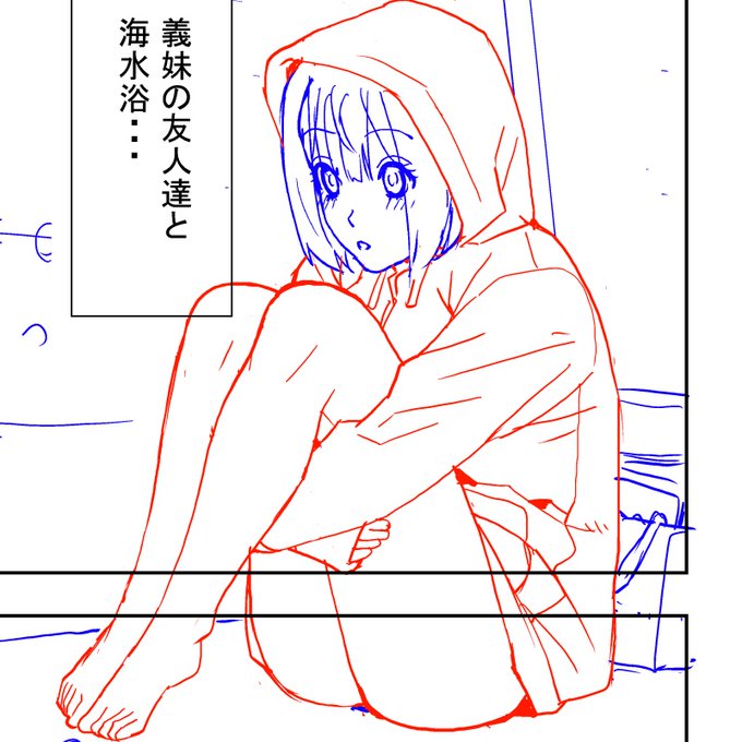 自分が身に着けさせられている水着は、実は数か月前に実施されたフォロワーアンケートで決められたものなどとは夢にも思っていない義兄・・・ 