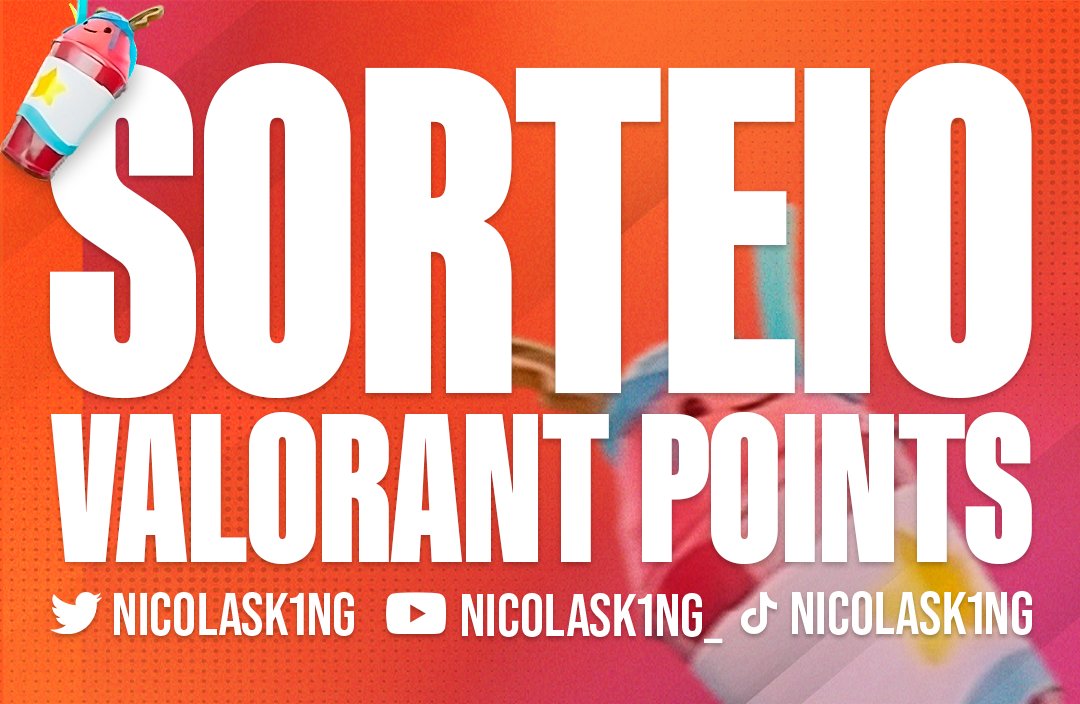 Nicolask1ng's tweet photo. Opa pessoal, venho anunciar e trazer aqui para vocês mais um sorteio de Valorant points (VP). Para participar basta você comentar aqui embaixo neste post, breve vou postar a data com o dia que será o resultado. Conto com o apoio e presença de todos, boa sorte!! 👑 https://t.co/A9KI6Pfes7