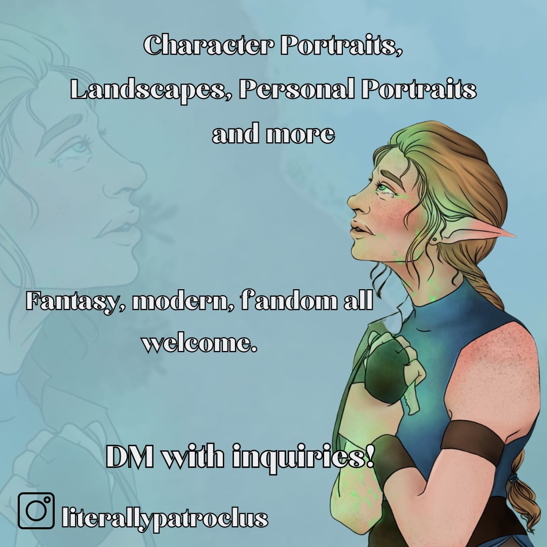 litpatroclus's tweet photo. I'm doing Pay What You Can commissions to help us get some money in savings and help with new expenses. 💛 https://t.co/d6YeVJ4W9u