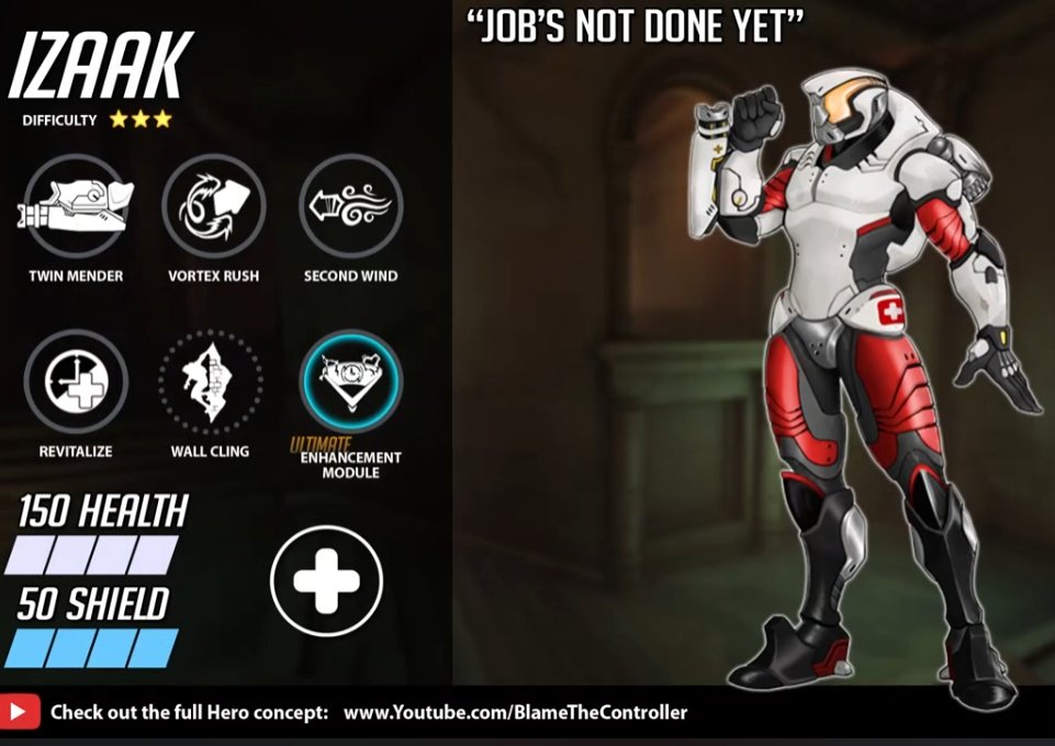 So  Overwatch  just added a new healer with
- rapid fire healing projectiles 
- air dash 
- boosts teammate speed  

Wonder where I saw that before  

Also Izaak looks a lot cooler with better lore than another random blue hair weirdo
youtu.be/BfdLZLlM7Qo