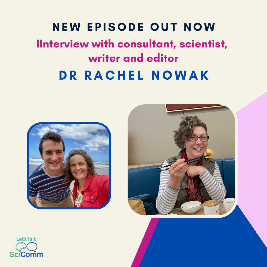 LetsTalkSciComm @letstalkscicomm.bsky.social (@letstalkscicomm) on Twitter photo 🚀 Dive into the world of science, media and research translation with <a href="/DrRachelNowak/">RachelNowak</a> on this week’s episode.
🌏 With a career spanning three continents and a wealth of experience in all areas of STEM, we loved learning from Rachel’s expertise.
open.spotify.com/episode/5eUR5t… 🚀 Dive into the world of science, media and research translation with <a href="/DrRachelNowak/">RachelNowak</a> on this week’s episode.
🌏 With a career spanning three continents and a wealth of experience in all areas of STEM, we loved learning from Rachel’s expertise.
open.spotify.com/episode/5eUR5t…