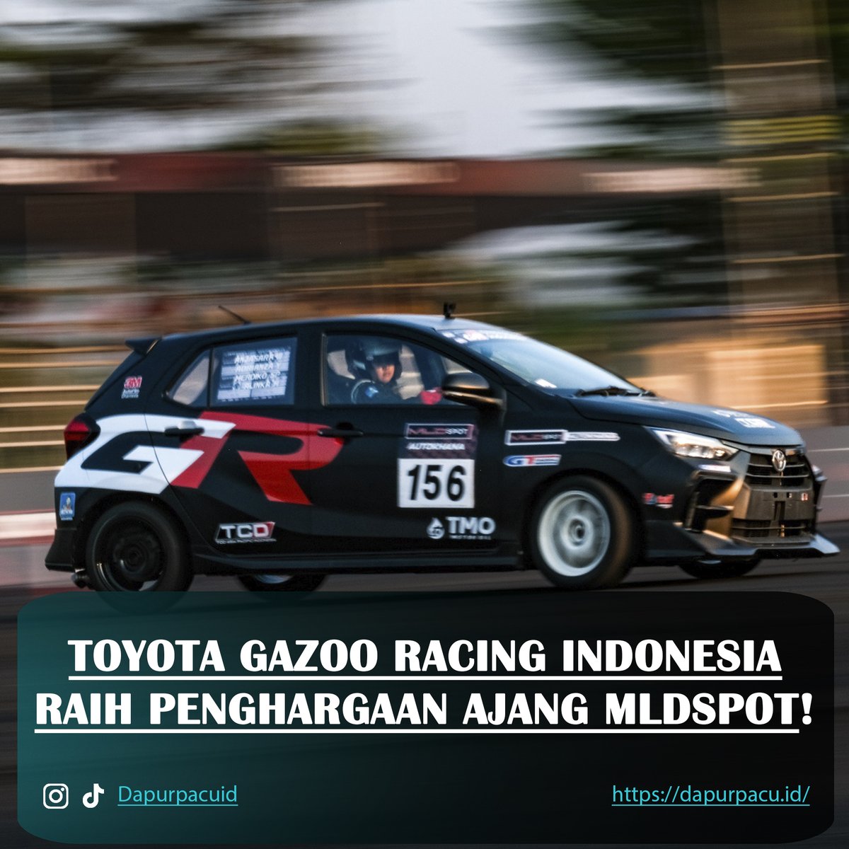 Dapurpacu_id's tweet photo. TOYOTA GAZOO Racing Indonesia (TGRI) berhasil menjaga performance All-New Agya GR Sport dengan meraih podium di ajang MLDSPOT Autokhana Kejurnas Slalom 2024 Seri ke-2 di Mal Pelayanan Publik (MPP) Sidoarjo.
#toyotagazoo #tgri #Indonesian https://t.co/QvgbRdTbe3