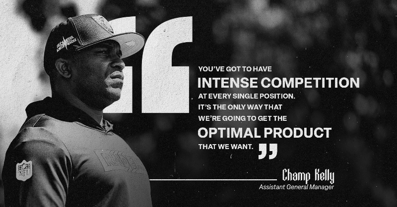 Raiders's tweet photo. Take an inside look at a day in the life of Raiders Assistant GM Champ Kelly

#RaiderNation