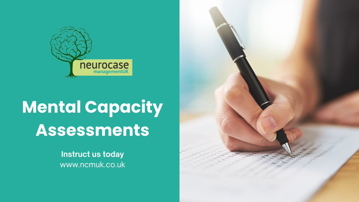 Did you know we have a dedicated Mental Capacity Act Representative offering cost-effective rates of £695? 

Some reasons to undergo an MCA:
📝 testamentary
🖋 making a will and/or probate
🏠 accommodation
💰 financial management

Instruct us today: ncmuk.co.uk/case-managemen…