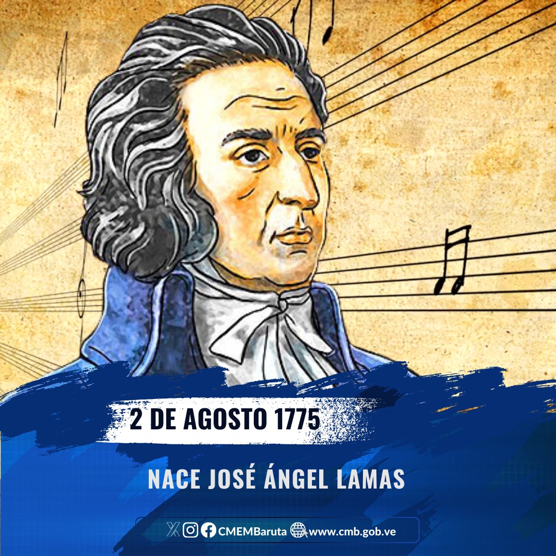 Tal dia como hoy, pero en el año 1775, nace en Caracas, José Ángel Lamas, compositor y músico venezolano. Es uno de los representantes mas importantes del clasicismo del país. 

Autor de la pieza Popule Meus, compuesta en 1801 para ser estrenada en la Catedral de Caracas.