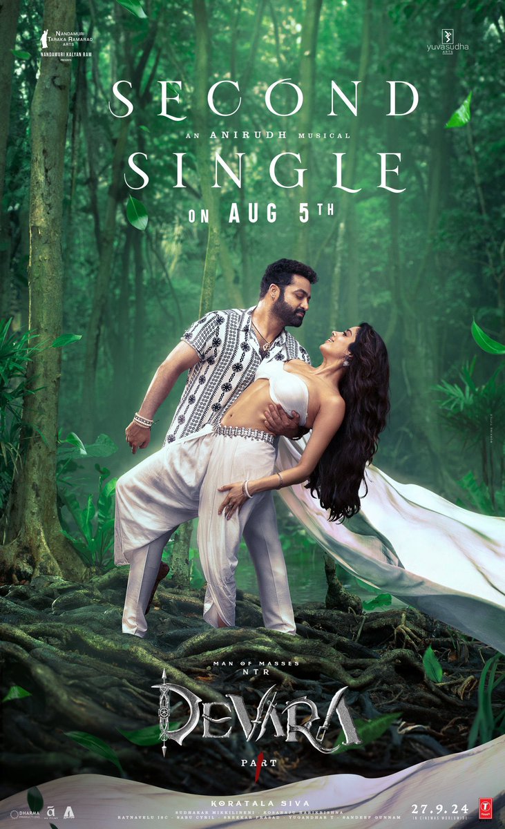 ashwinmawle's tweet photo. #DevaraSecondSingle on August 5th 
@tarak9999 #JanhviKapoor 
Costume design - @ashwinmawle &amp; @hassankhanhak 
Directed by - @SivaKoratala 
Dop - @RathnaveluDop 
#DevaraOnSep27th https://t.co/FRjN4zz420