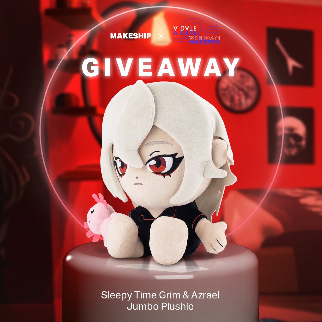 TwoHalfStudios's tweet image. It's giveaway time once again 🎉🎉🎉

You can win your very own Sleepy Time Grim &amp;amp; Azrael Jumbo Plushie by:

☀️ Following @Makeship and @TwoHalfStudios!
☀️ Retweeting this post!

The giveaway ends on August 4th. Good luck!!!