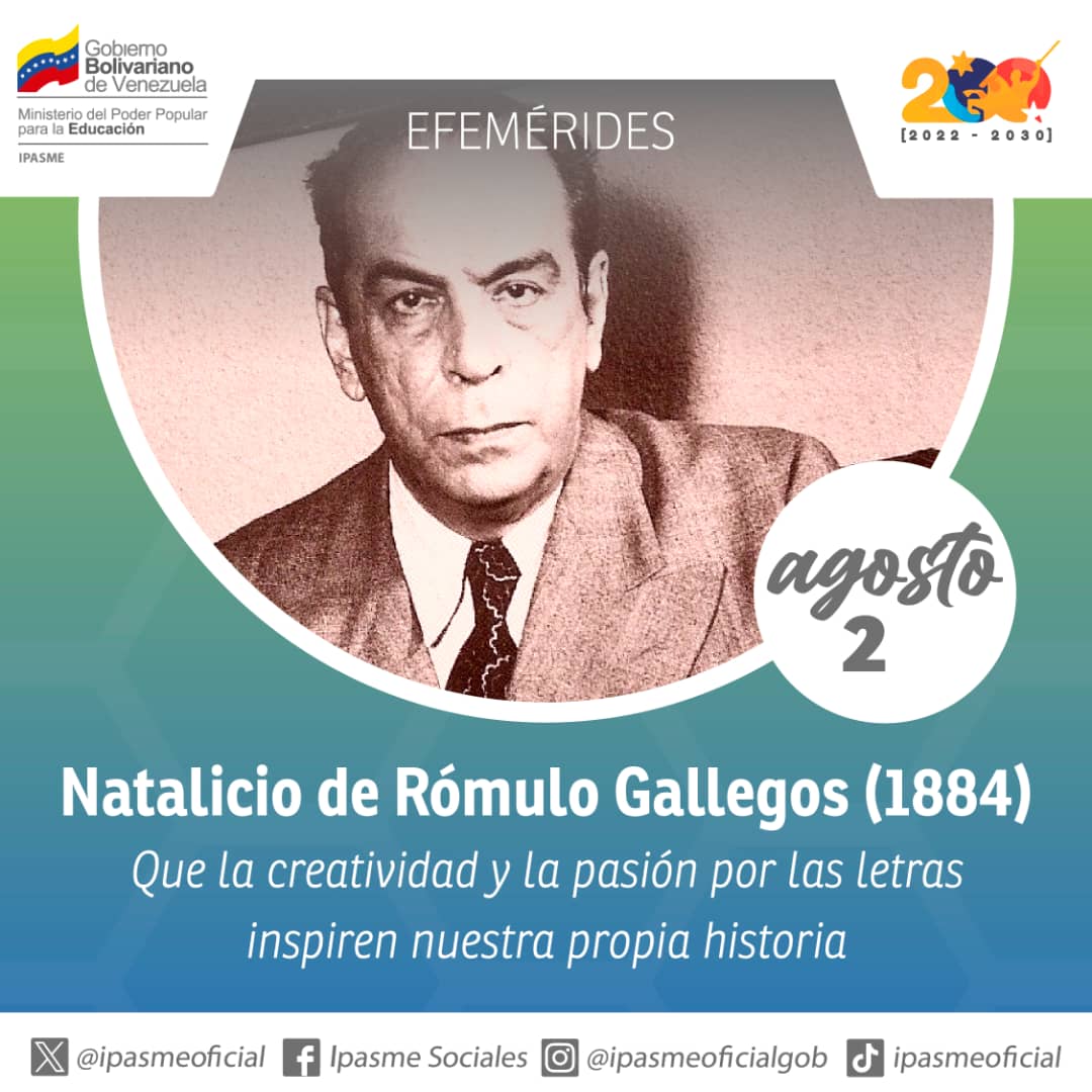 Hoy recordamos a Rómulo Gallegos, destacado novelista y político venezolano, cuya obra ha dejado una huella imborrable en la literatura hispanoamericana del siglo XX. Su legado perdura en obras como Doña Bárbara. #RómuloGallegos #LiteraturaVenezolana 📚
#MujeresPorLaPaz