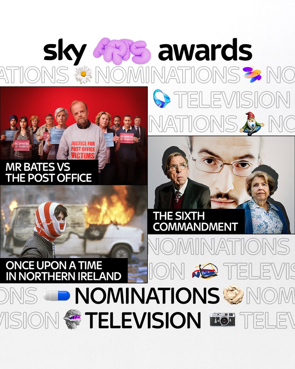 <a href="/centralcee/">Central Cee</a> <a href="/E_N_O/">English National Opera</a> <a href="/TheRoyalOpera/">The Royal Opera</a> <a href="/WelshNatOpera/">Welsh National Opera</a> <a href="/JuliaMasli/">Julia / Юля</a> <a href="/sohoplace/">dd</a> @RyanCalaisC <a href="/sohoplacelondon/">@sohoplace</a> <a href="/ShermanTheatre/">Sherman Theatre / Theatr y Sherman</a> The Television nominees are:

Mr Bates vs The Post Office
The Sixth Commandment
Once Upon a Time in Northern Ireland

Find out all the winners on Tuesday 17th September #SkyArtsAwards  🎭