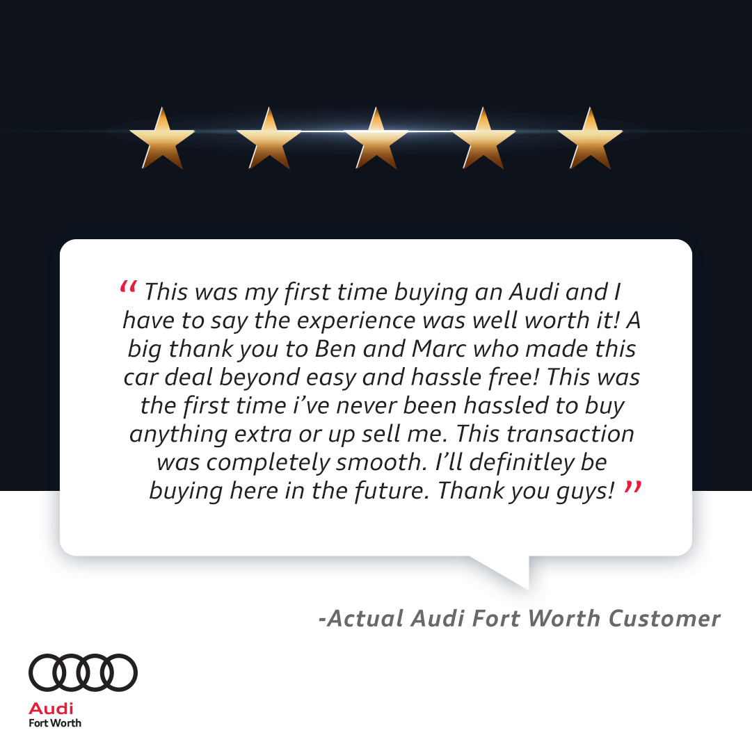 AudiFtWorth's tweet image. 💝 We&apos;re glad we could make your very first Audi purchase a special experience! Cheers to many more miles and smiles ahead.

#SmoothService #HassleFreeBuying #FirstAudi