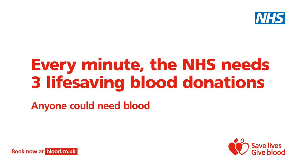 UHP_NHS's tweet image. Hospitals need 3 donations every minute and every blood donation can save up to 3 lives.

It is quick and easy to book an appointment to give blood and we have a donor centre right here in Plymouth. 

To book an appointment call 0300 123 23 23 or visit blood.co.uk.