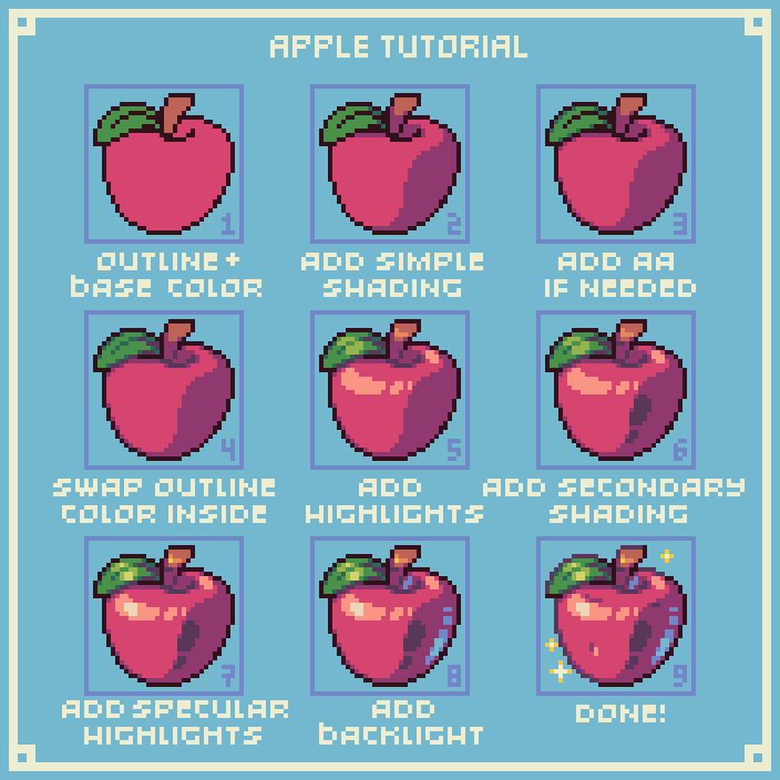 Apple tutorial!
#pixelart #ドット絵