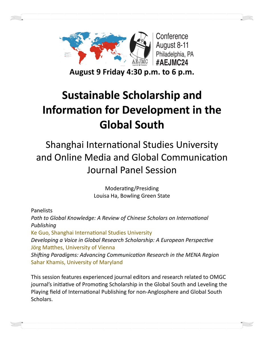 3)  #AEJMC24 Sustainable Scholarrship and Information for Development in the Global South <a href="/ICD_AEJMC/">ICD</a>