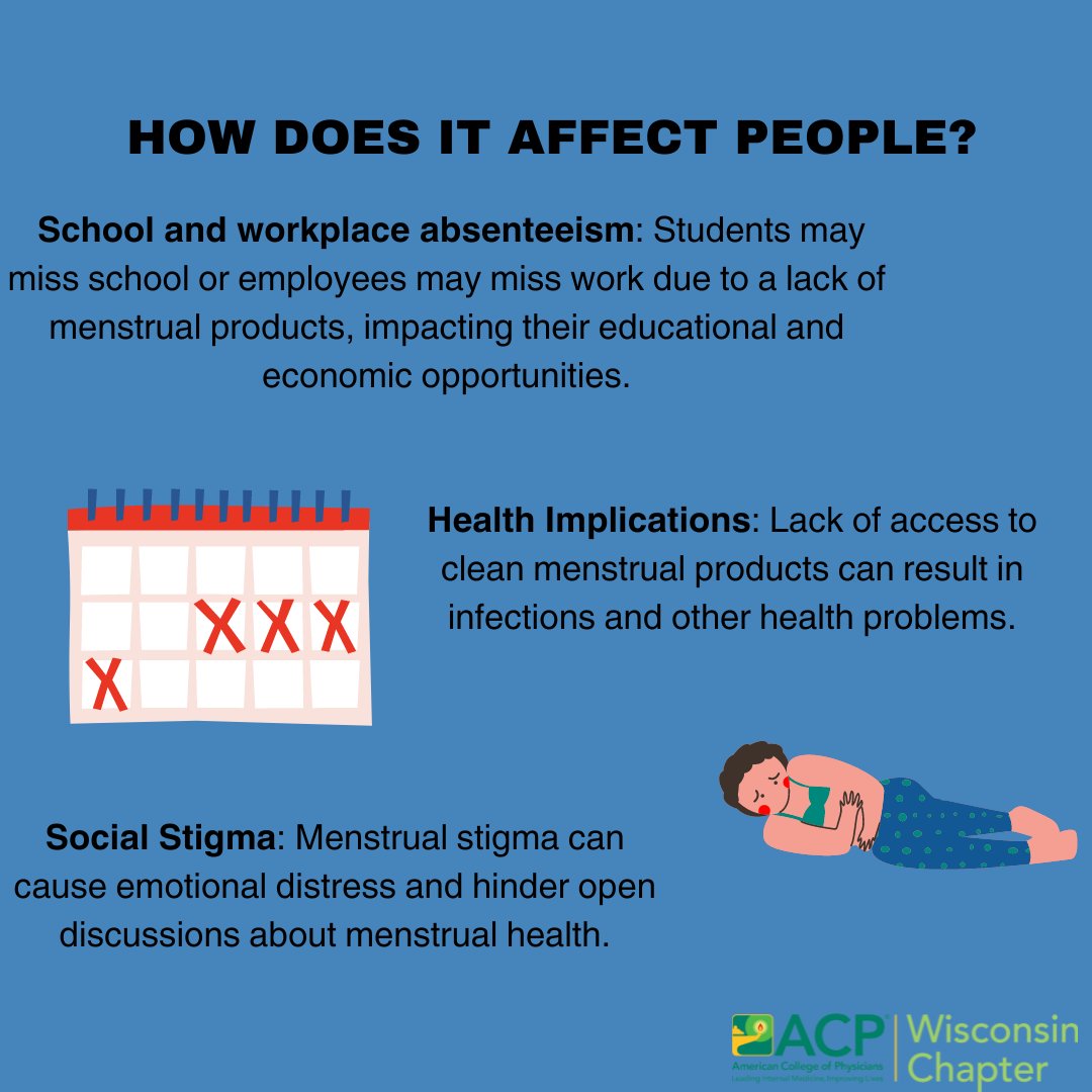 WisconsinACP's tweet photo. #PeriodPoverty refers to the challenges many face in paying for menstrual hygiene products. To help fight this issue, please bring donations to 2024 Annual Scientific Meeting at the Wilderness Resort and Glacier Canyon Conference Center, Sept. 6-7.

#EndPeriodPoverty #ACPWIAM2024 https://t.co/RwGupcFOQp