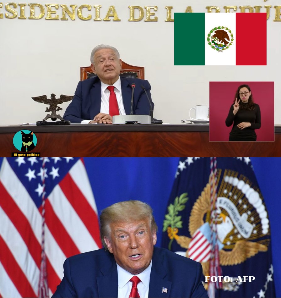 🔴🔴Tómenla.
El presidente le dice sus verdades a Trump y a Estados Unidos por querer intervenir México, cuando ellos son los mayores consumidores del mundo y nadie va a intervenirlos:

"Yo escucho cuando hablan que quieren venir a secuestrar a presuntos delincuentes para