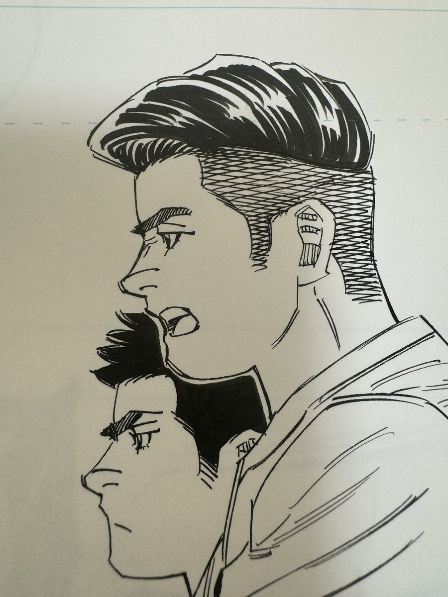 BUNGO397ペン入れ3日目🖋️
今週はキャラ多いです。まだまだ終わらない。
こんなネーム考えた奴に怒ってます。描く人が大変だろぉ!

明日も頑張ります。 