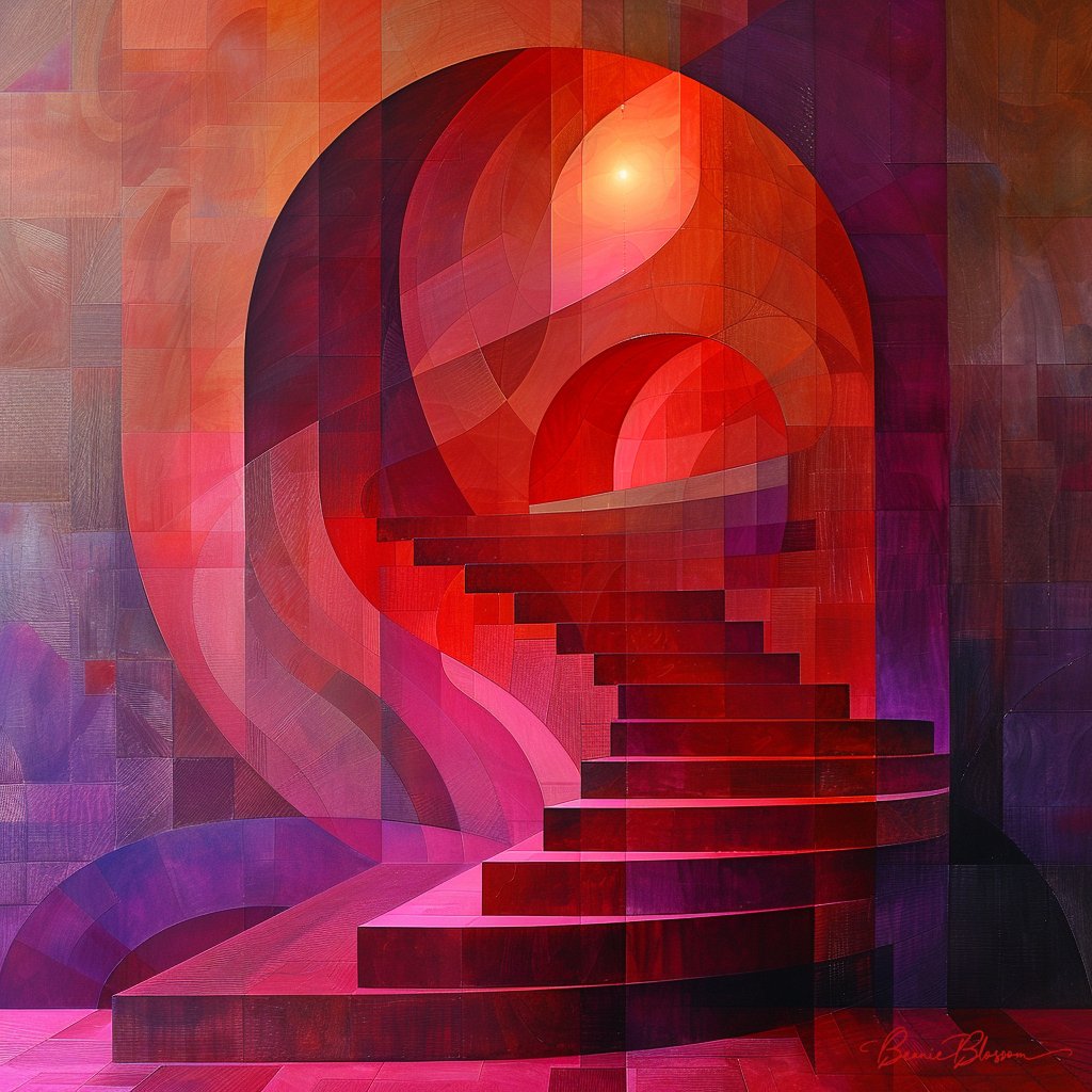 BeanieBlossom's tweet image. Each step forward unveils a new horizon in the journey of color and light.

#CrimsonAscent #ColorHarmony #AbstractArt #GeometricWonder #VisualJourney #ArtisticFlow #ModernDesign #DigitalArt #AIArtWork #DigitalArtWork #AIArt #AIArtists #AIArtCommunity