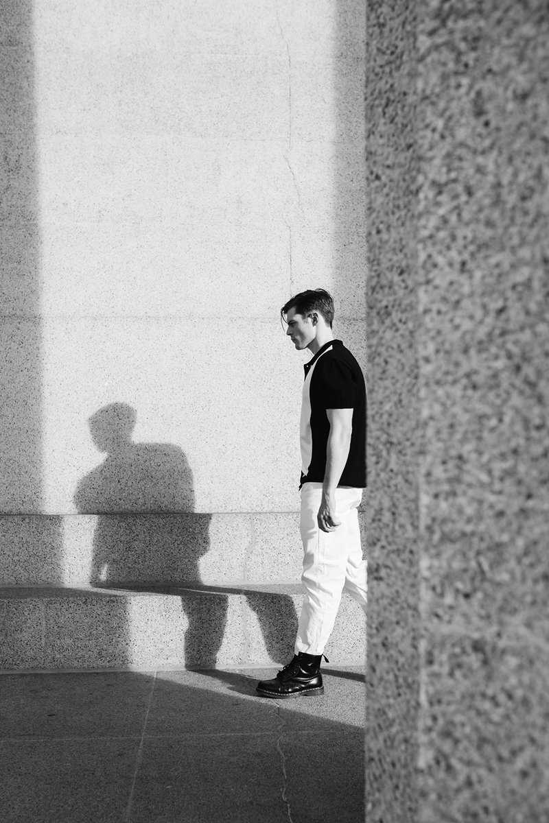 Photographer : Ok Chris, just walk by nice and natural. Can you do that?

Chris: ……. No