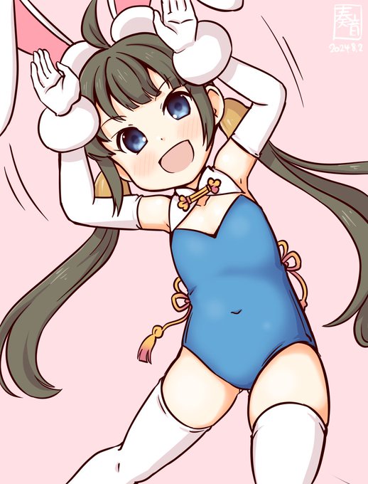 「うんうん、これなら!いいんじゃない!
 任せて!」

#艦これ版真剣お絵描き60分一本勝負_20240802
#第二十二号海防艦 