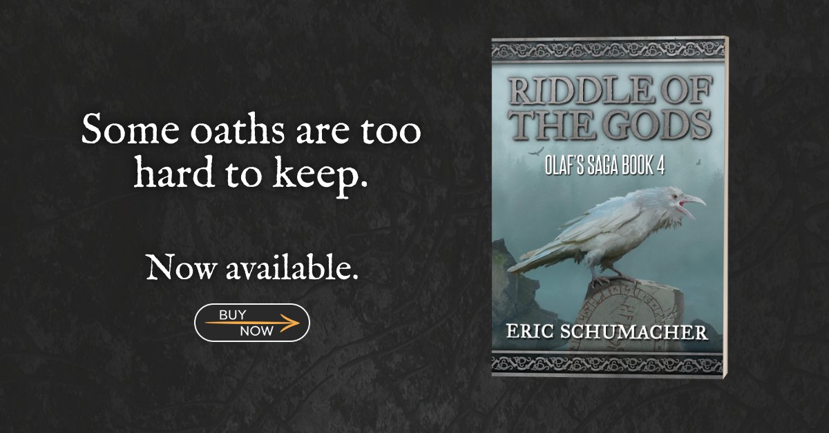 Eric Schumacher, Author (@darkagescribe) on Twitter photo Thank you, <a href="/histnovsoc/">Historical Novel Society</a>. I'm thrilled you liked Riddle of the Gods!
"With narrative finesse and historic detailing, the author brings finely drawn characters to life in a gripping tale of swirling emotions, unbridled ambition and self-discovery."
Review: historicalnovelsociety.org/reviews/riddle… Thank you, <a href="/histnovsoc/">Historical Novel Society</a>. I'm thrilled you liked Riddle of the Gods!
"With narrative finesse and historic detailing, the author brings finely drawn characters to life in a gripping tale of swirling emotions, unbridled ambition and self-discovery."
Review: historicalnovelsociety.org/reviews/riddle…